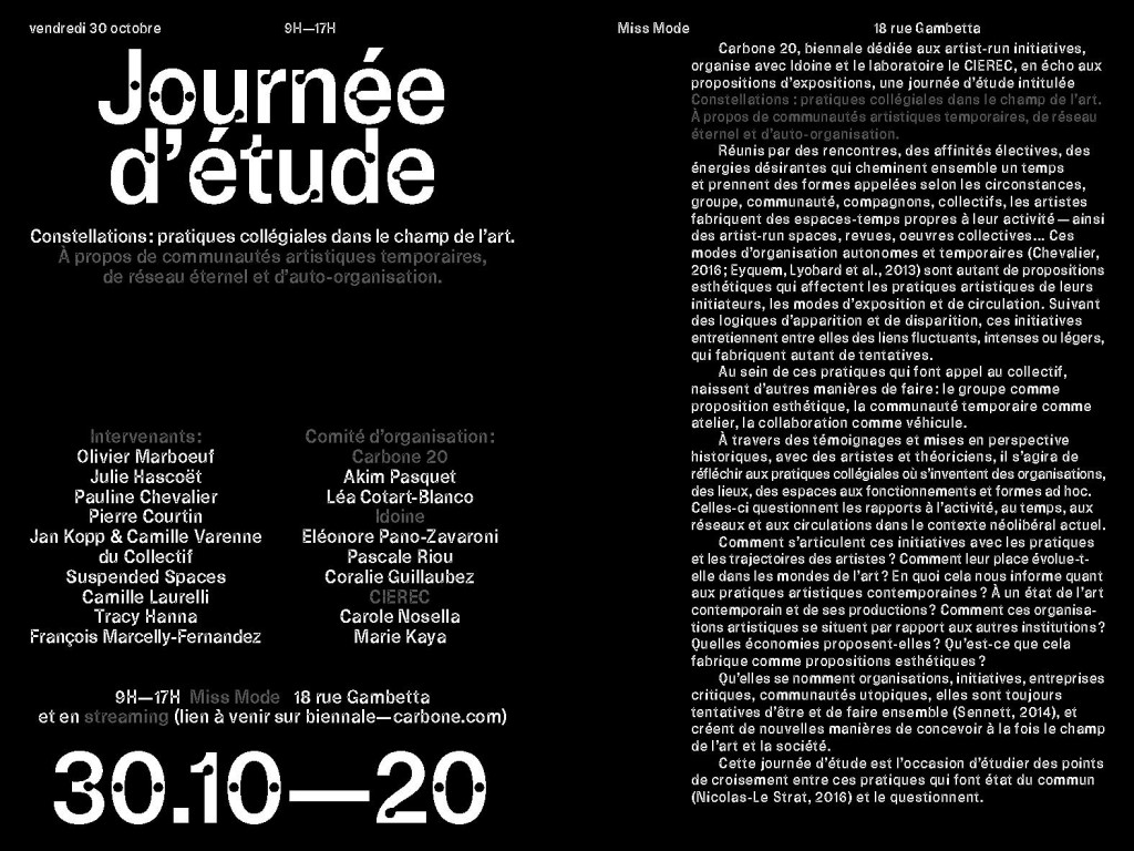 Carbone, biennale, St Etienne, 2020